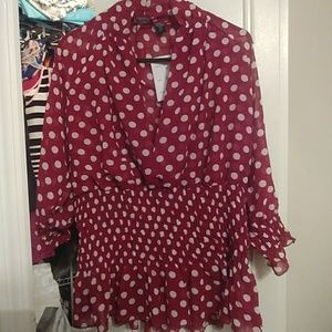 Burgundy and Cream shirt